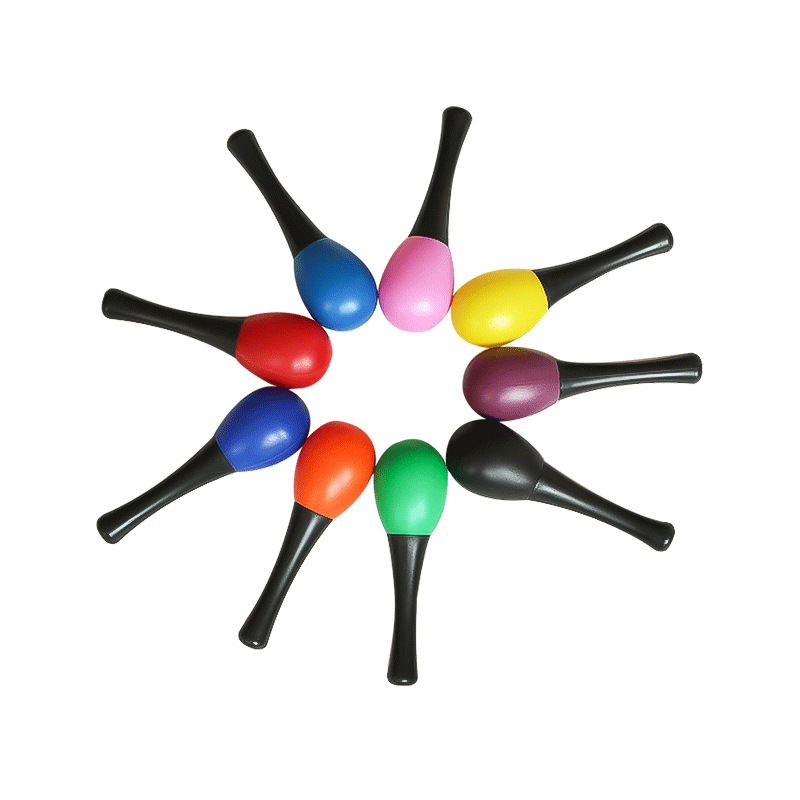 Plastic Small Sand Hammer Orff Kidsren's Percussion Instrument Manufacturer Wholesale Kindergarten Teaching Aids Plastic Sand Ball Sand Hammer