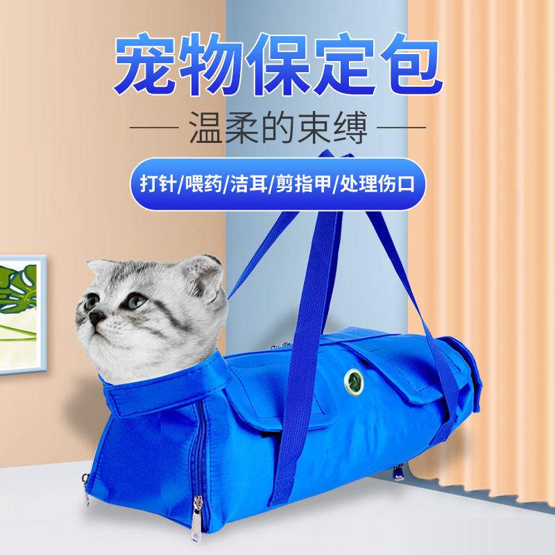 Portable Foldable Cat Carrier Bag, Anti-Scratch and Bite Fixed Cat Bag, Injection Pet Bag, Cat Bag