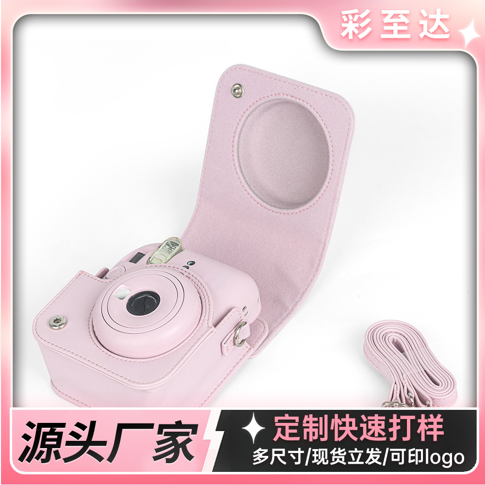 Suitable for Fuji Polaroid Mini 12 Pure Color Camera Bag Digital Camera Fitted Storage Protective Cover Crossbody Bag