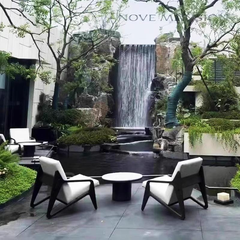 Outdoor Sofa Aluminum Alloy Outdoor Open-air Chinese Garden Courtyard Villa Hotel Sales Department Waterproof Sunscreen Furniture