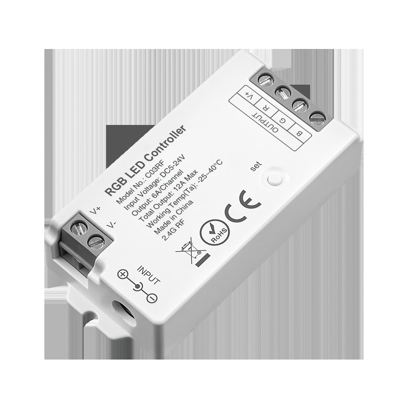 The New Rgb Light Strip C03Rf Controller Supports 2.4g Remote Control + Gateway Mobile App Control of the Light Strip