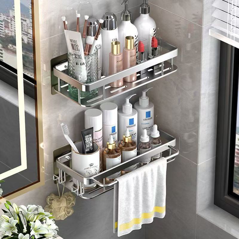 Bathroom Storage Wall-Mounted Cabinet with Holes for Bathtub, Washbasin, and Toilet Storage Rack