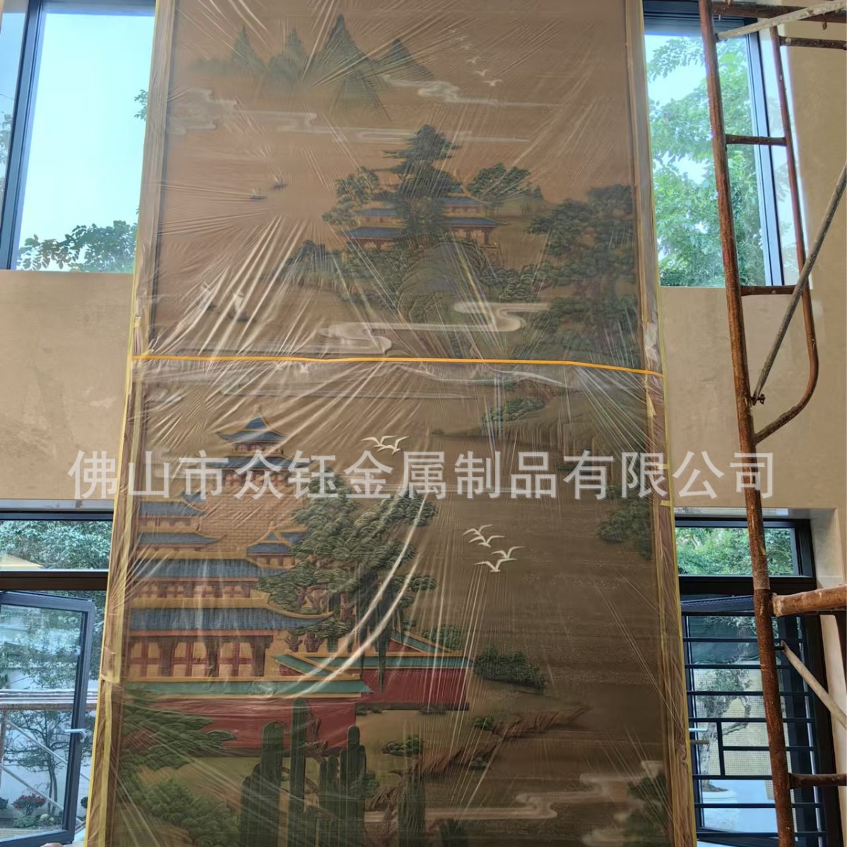 Villa Entrance Screen Home Decoration Hotel Entrance Metal Aluminum Art Grille Stainless Steel Partition