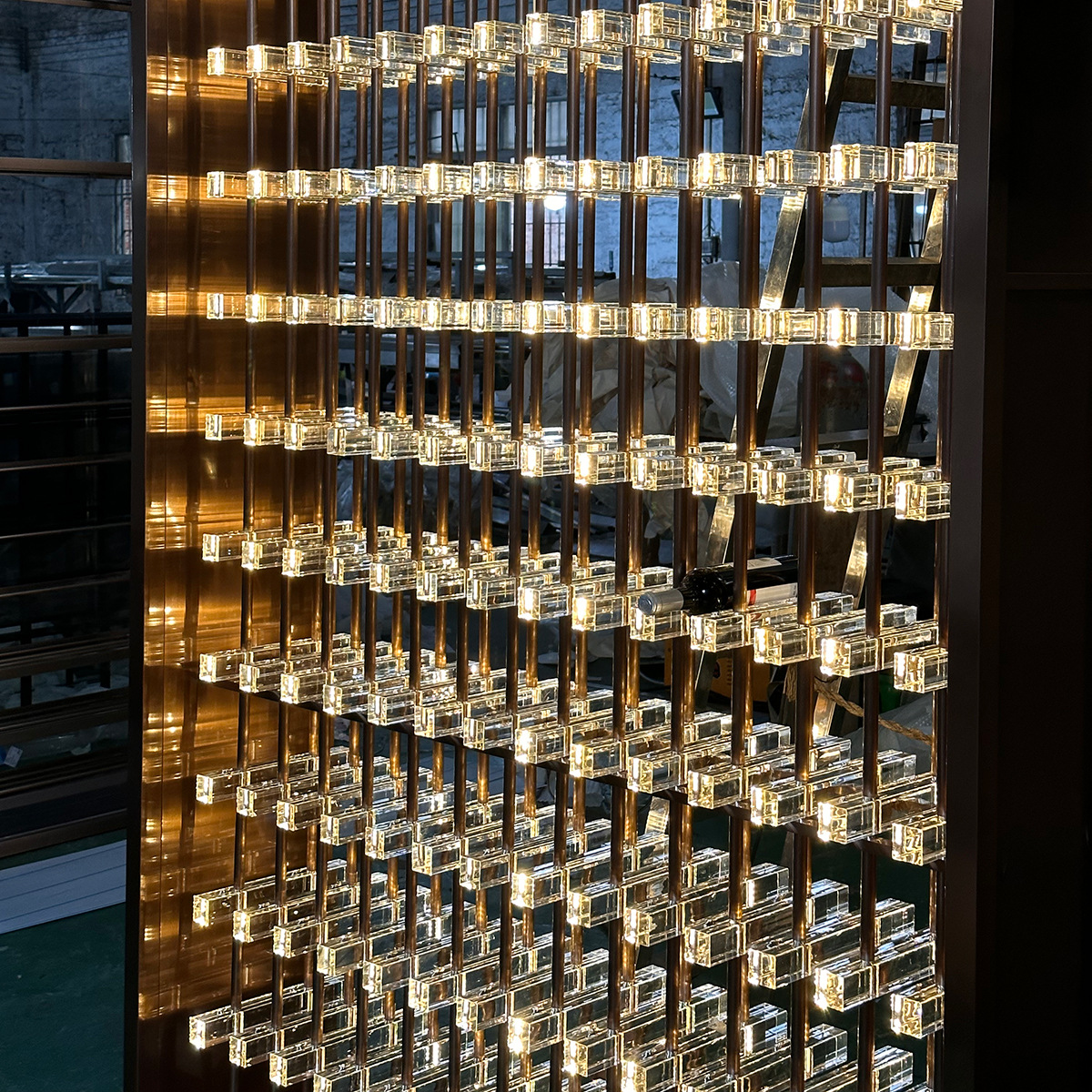 High-End Light Luxury Room Temperature Constant Temperature Wine Cabinet Luminous Acrylic Red Wine Rack Foreign Wine Stainless Steel Red Wine Cabinet Display Cabinet