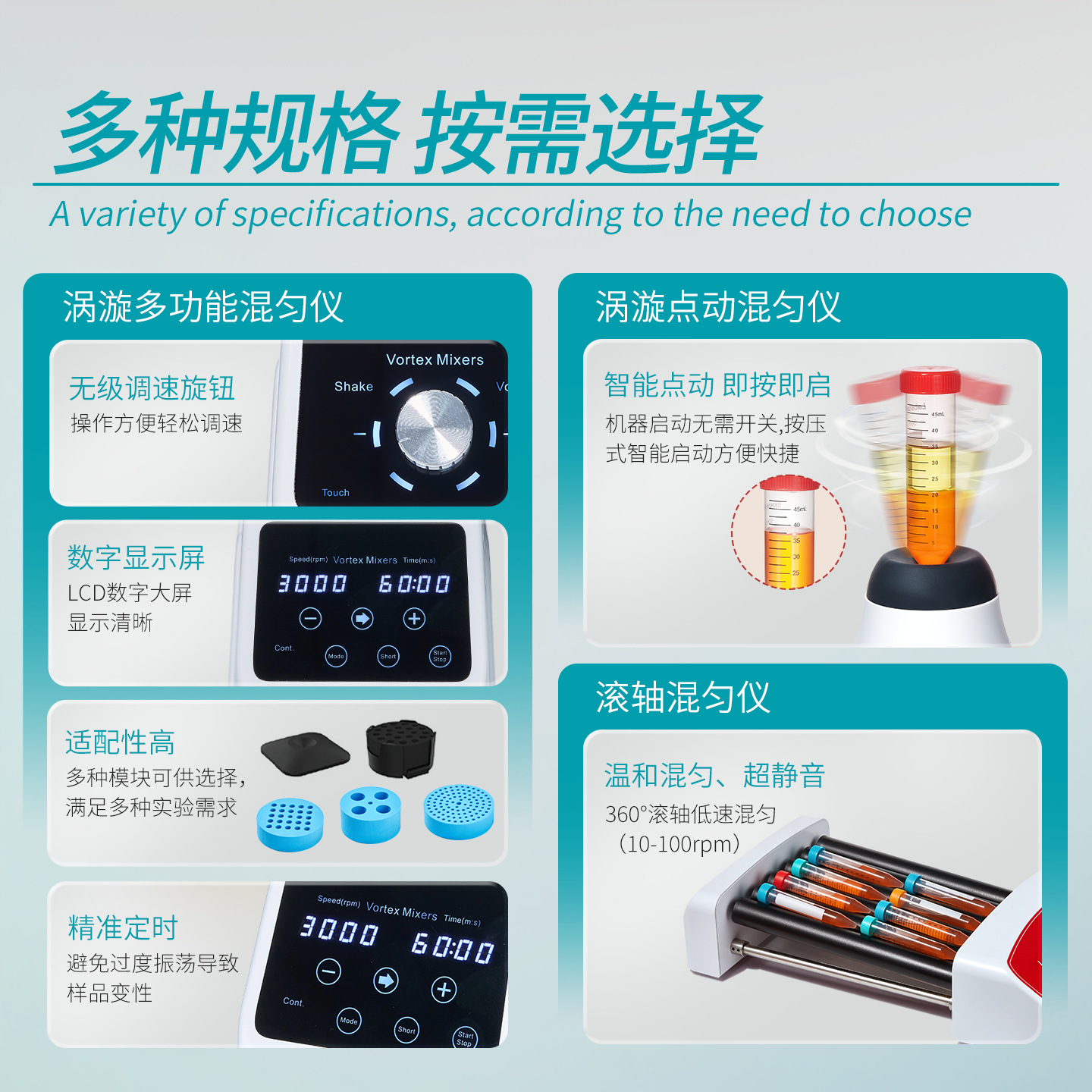 Labshark Vortex Mixer Mixer Laboratory Multi-Function Oscillator Roller Small Shaker