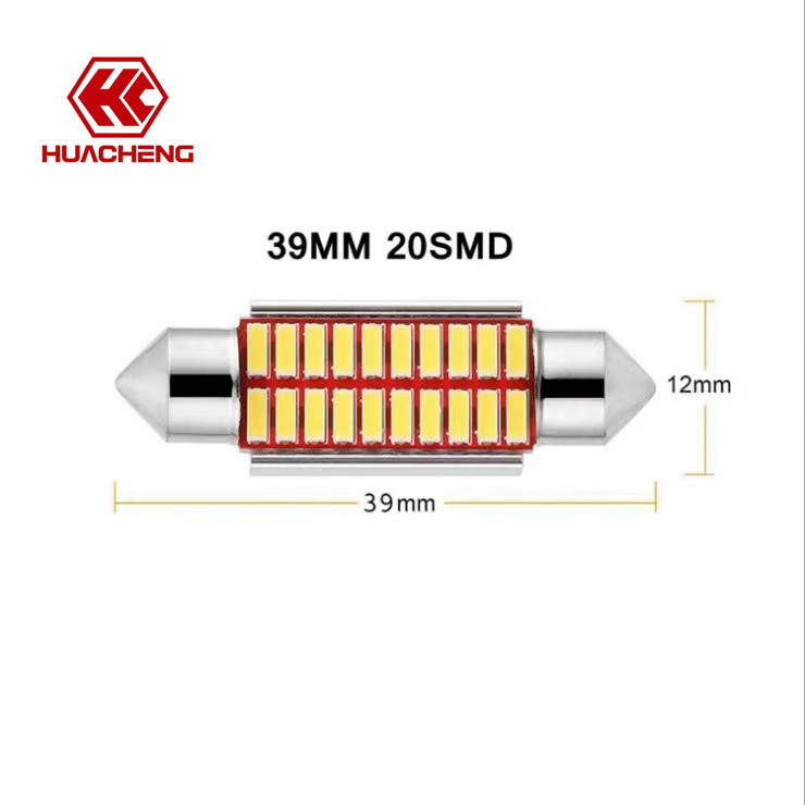 Car Led Roof Light Double Tip 4014 31/36/39/41mm Decoding Reading Light License Plate Light