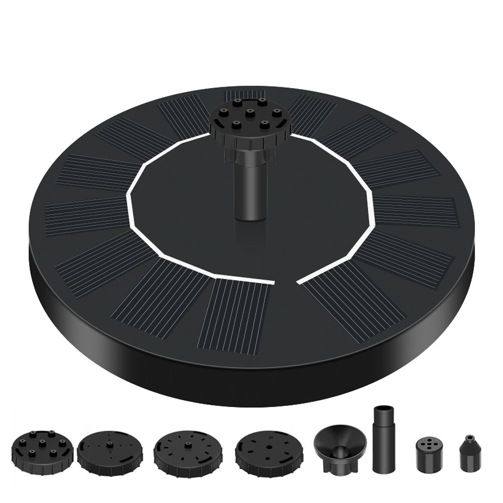 New Solar Fountain Christmas Bird Bath Fountain Outdoor Pool Floating Fountain Pump Water Feature Fountain with Lights