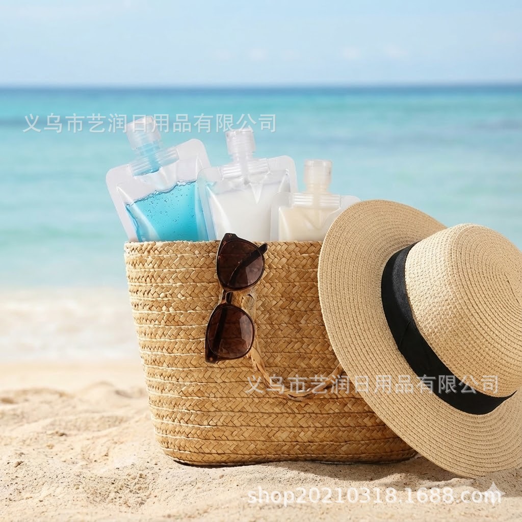 Travel Refill Bag, Cosmetics Lotion, Shower Gel, Shampoo Refill Bottle, Portable Disposable Transparent Refill Bag