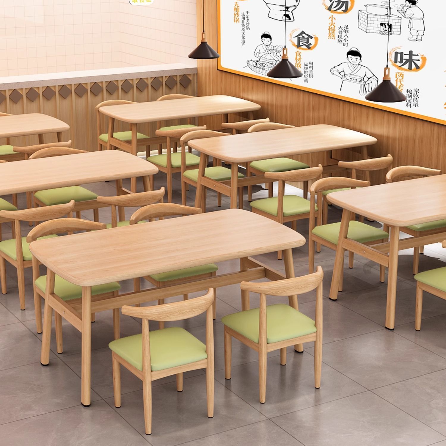 Набор столов и стульев для арендуемых квартир, фастфуда, завтрака, закусочных, молочного чая, коммерческого использования, модный набор столов