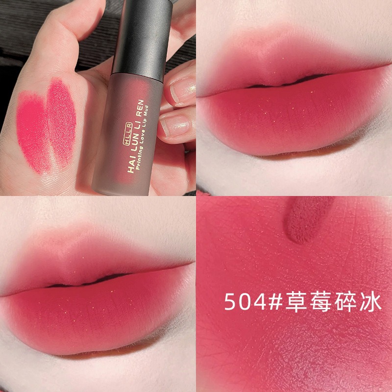Helen beauty high-value lip glaze velvet matte lip gloss lipstick non-stick cup student cheap lipstick generation hair