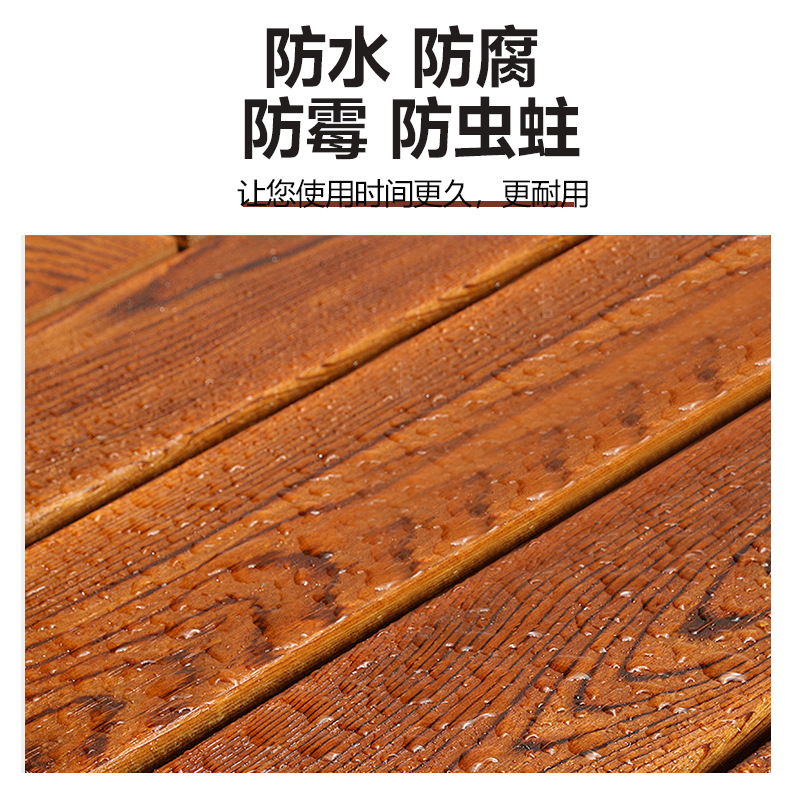 Anticorrosive Solid Wood Floor Carbonized Balcony Courtyard Outdoor Terrace Floor Paving Corridor Outdoor Splicing Floor Manufacturer