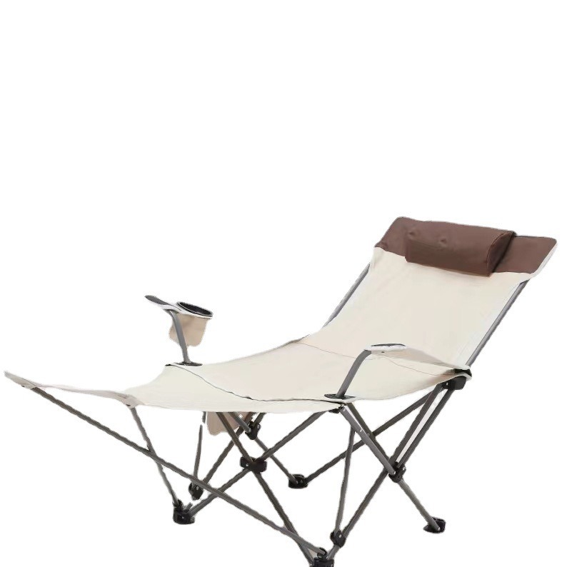 Outdoor Folding Recliner Portable Ultra-light Beach Lunch Break Nap Chair Self-driving Picnic BBQ Folding Bed