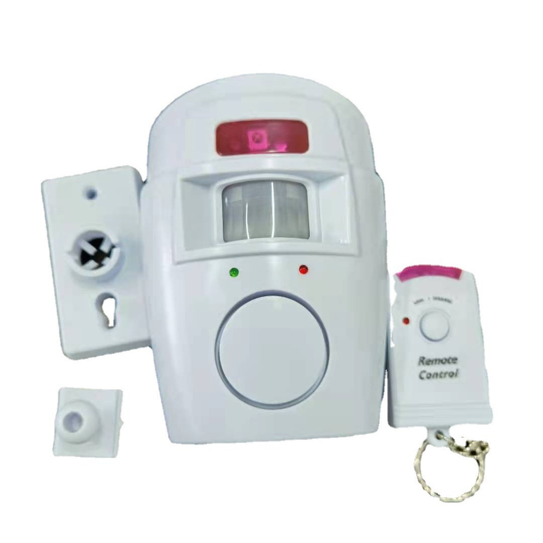 Infrared human body induction remote control alarm electronic dog alarm household door and window alarm voice reminder