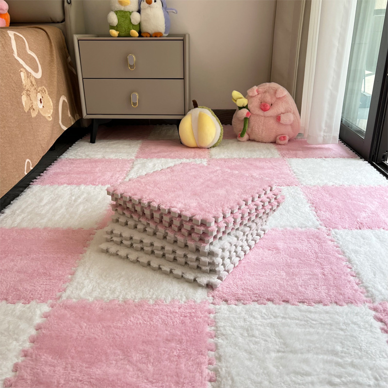 Modern Simple Splicing Floor Mats, Creative Mix and Match Anti-Slip and Stain-Resistant Floor Mats, Home Bedside Easy-Care Baby Crawling Mats