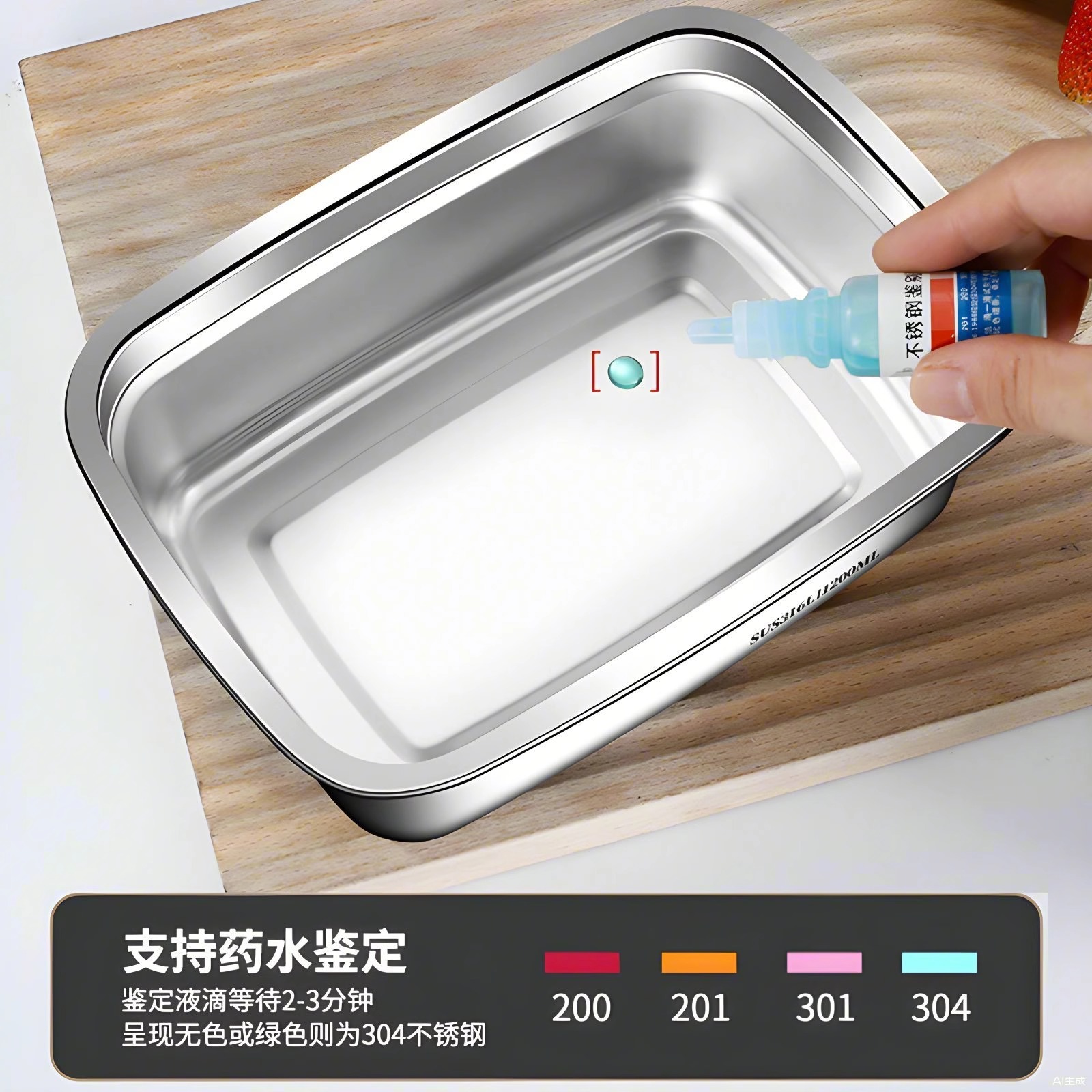 Cross-Border Customizable Food-Grade 304 Stainless Steel Outdoor Sealed Thickeneded Refrigerator Storage Box with Lid