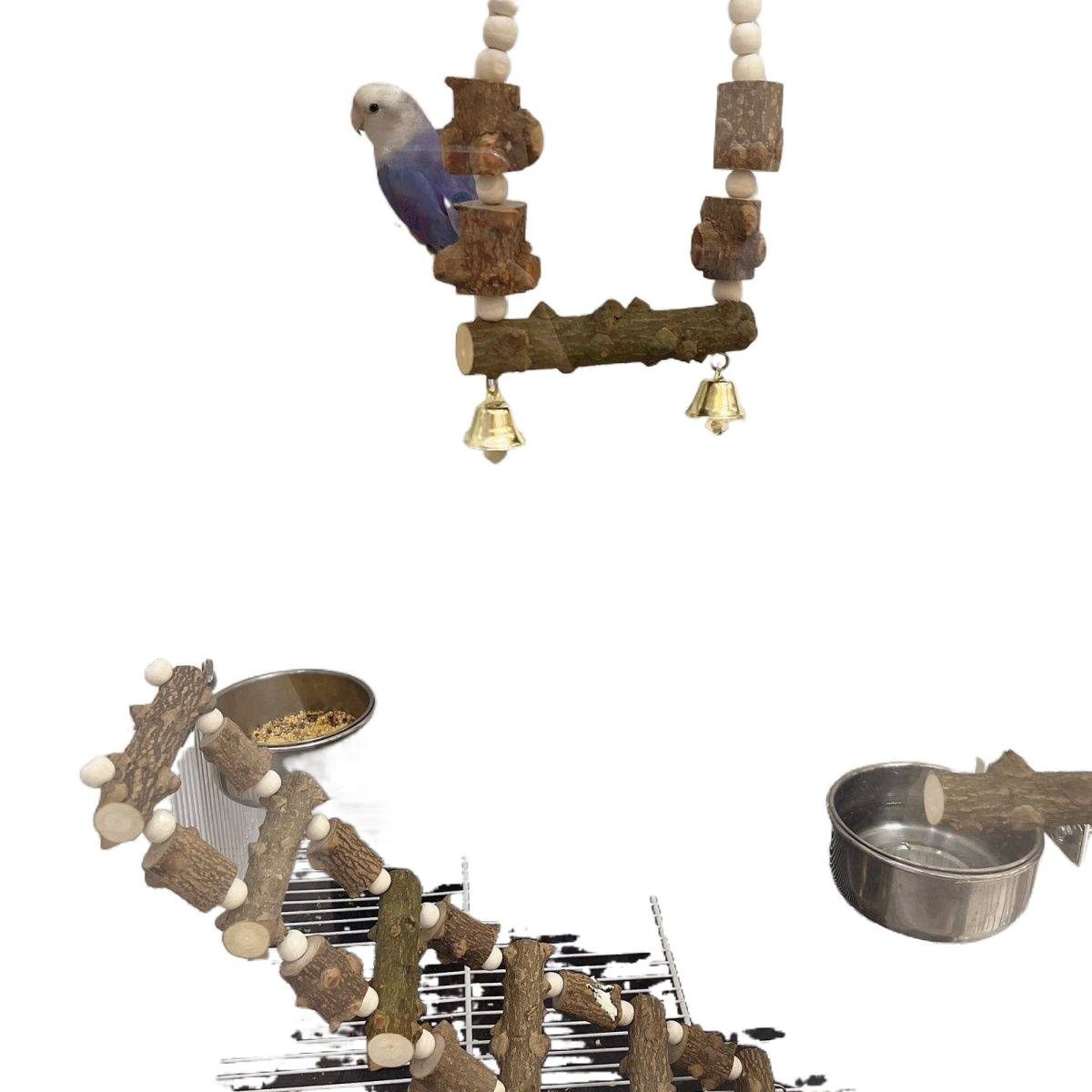 Pepperwood Hamster Parrot Toy Suspension Bridge Chinchilla Swing Hammock Climbing Small Pet Golden Hamster Hanging Play