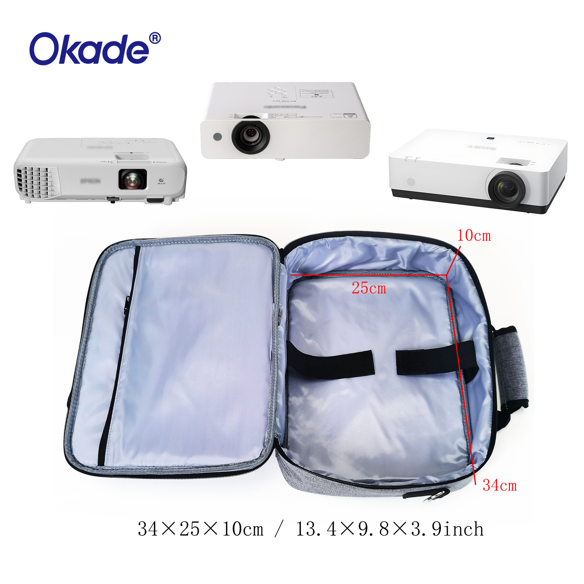 Okada Projector Bag Projector Bag, Black, Large Capacity Storage, Enterprise Business Office