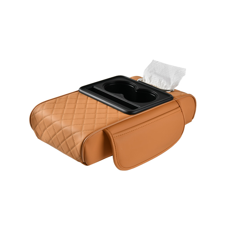 Car armrest box pad car tissue box cup holder storage bag elbow pad multifunctional armrest pad