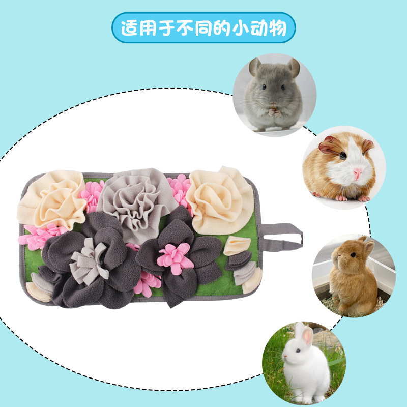 Rabbit Guinea Pig Foraging Mat Relieve Emotions Totoro Rabbit Square Garden Smell Mat Amazon temu New