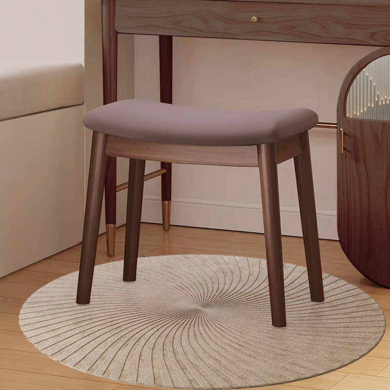 Solid Wood Makeup Stool, Simple Guzheng Stool, High-End Dressing Stool, Saddle Stool, Bedroom, Restaurant, Leisure Home Bench
