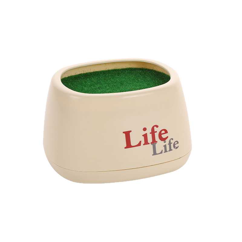 Porcelain-like Plastic with Foam Flocking Set Small Flower Pot Mini Small Vase Flower-arranging Desktop Small Ornaments Jewelry