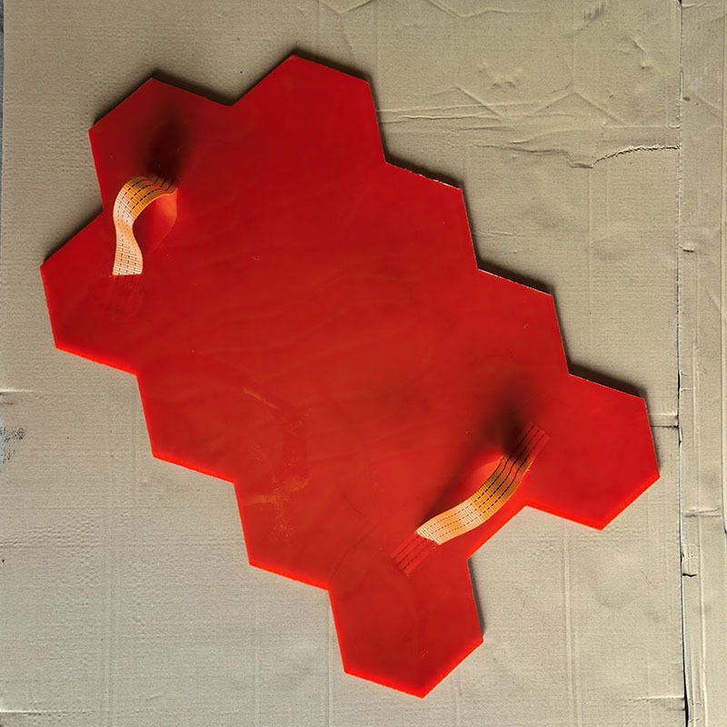 Gossed Hexagonal Embossed Floor Mold Concrete Floor Tile Pavement Ground Cement Floor Embossing Mold