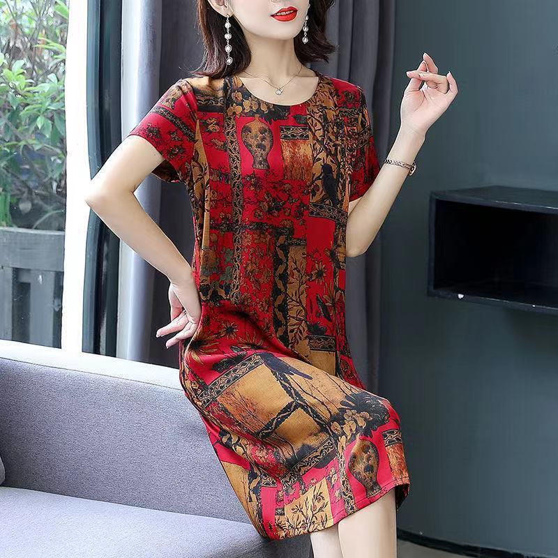 Paper Pattern Women's Clothing Middle-Aged and Elderly Elegant Slimming Look 594 Mid-Length Dress Clothing Cutting Sample Drawings