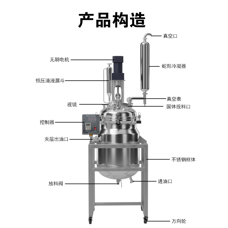 Tianling Double-layer Stainless Steel Reactor Laboratory High Pressure High Temperature Chemical Synthesis Reactor Stirred Tank