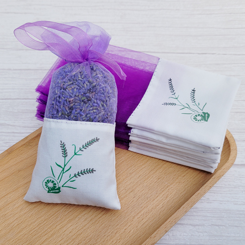 Lavender Sachet Sachet Bag Aromatherapy Empty Bag Lavender Dried Flower Bundle Pocket Transparent Mesh Cotton and Hemp Cloth Sachet Bag