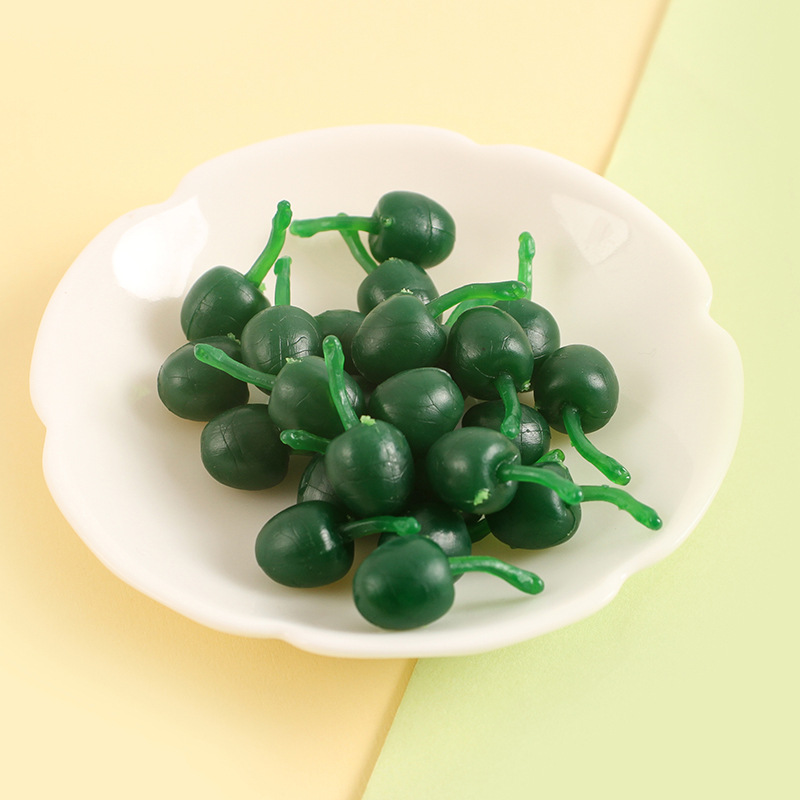 Simulation DIY Mini Cherry Fruit Miniature Food Toy Fruit Handmade Accessories Play House Toys Shooting Props
