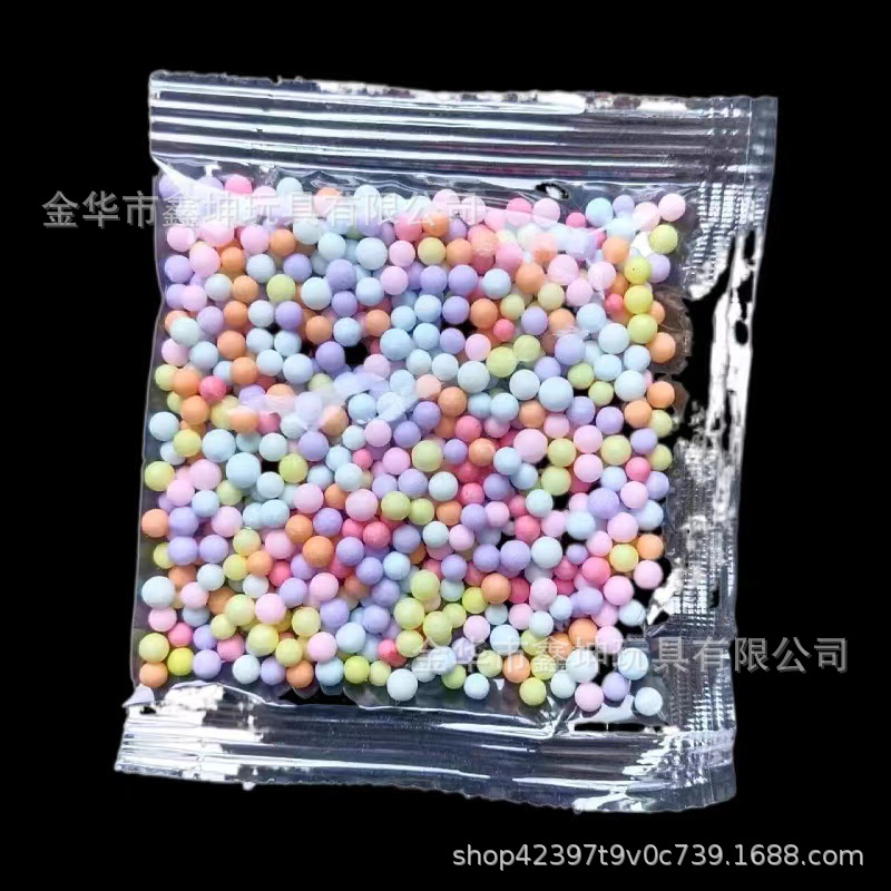 0.3g Bag of Foam Granules Macaron Colorful White DIY Material Foam Beads Gift Filling