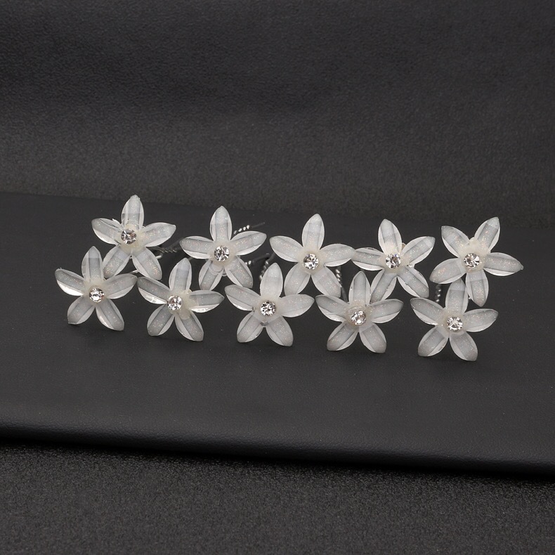 Cross-border European and American hair U-shaped hairpin flower pin selling classic pearl Fork hair accessories bride headdress wholesale