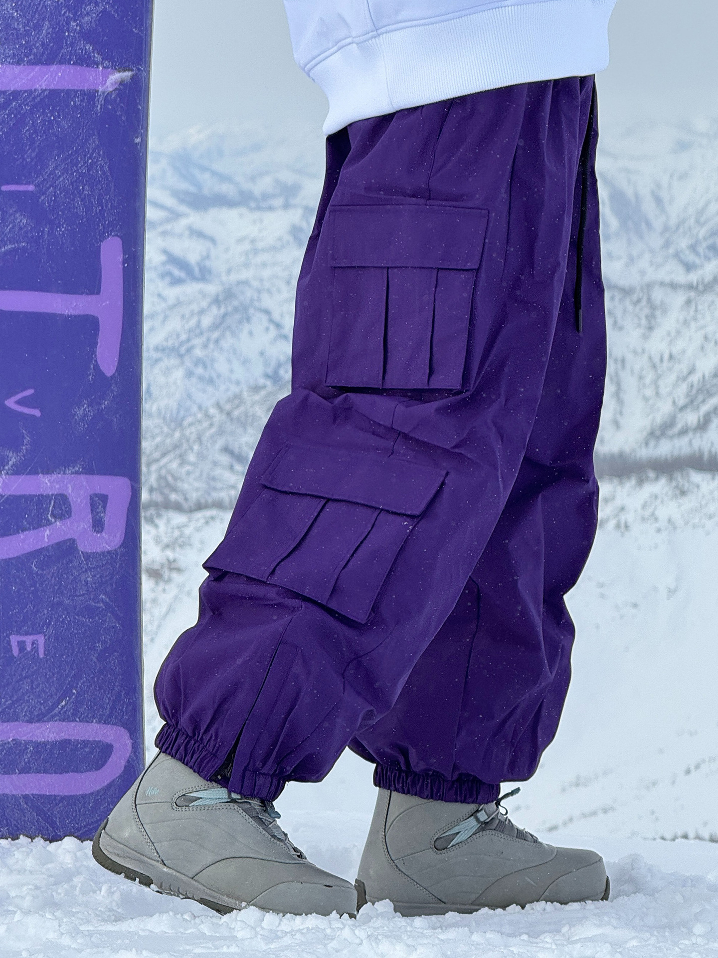 Winter Oversize Large Size Single and Double Board Loose Ski Pants for Men and Women, Fleece-Lined Warm Windproof and Waterproof Pants for Couples