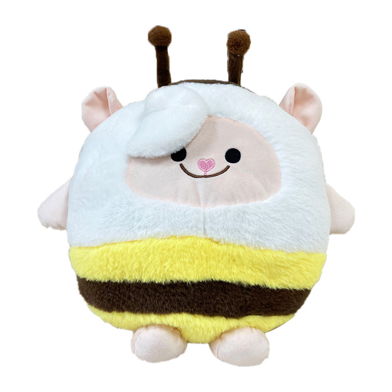 Trendy Original Leather Sheep Plush Toy Party Merchandise Cartoon Cute Rechargeable Electric Heating Bag Hand Warmer