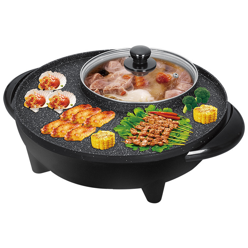 Korean-style Electric Hot Pot Household Baking and Washing Integrated Multi-functional Large-capacity Stir-frying Pan Non-stick Pan for Gifts