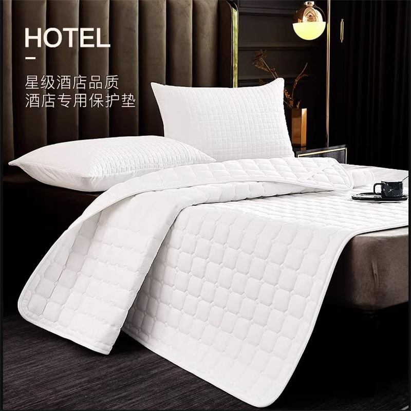 Hotel mattress protective pad hotel linen bedding thickened non-slip dirty cushion mattress factory wholesale