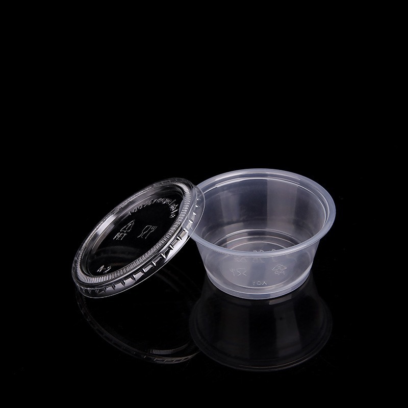 Cross-Border Amazon Small Food Container with Lid to Prevent Odor Transfer, Take-Out Seasoning Packaging Sauce Cup, Disposable Separate Sauce Box
