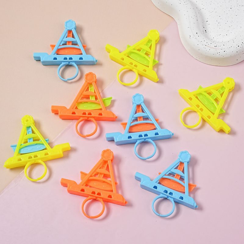 Pirate Ship Whistle Ring Kindergarten Reward Small Gift Parent-Child Interactive Children's Toys Plastic Small Whistle Wholesale