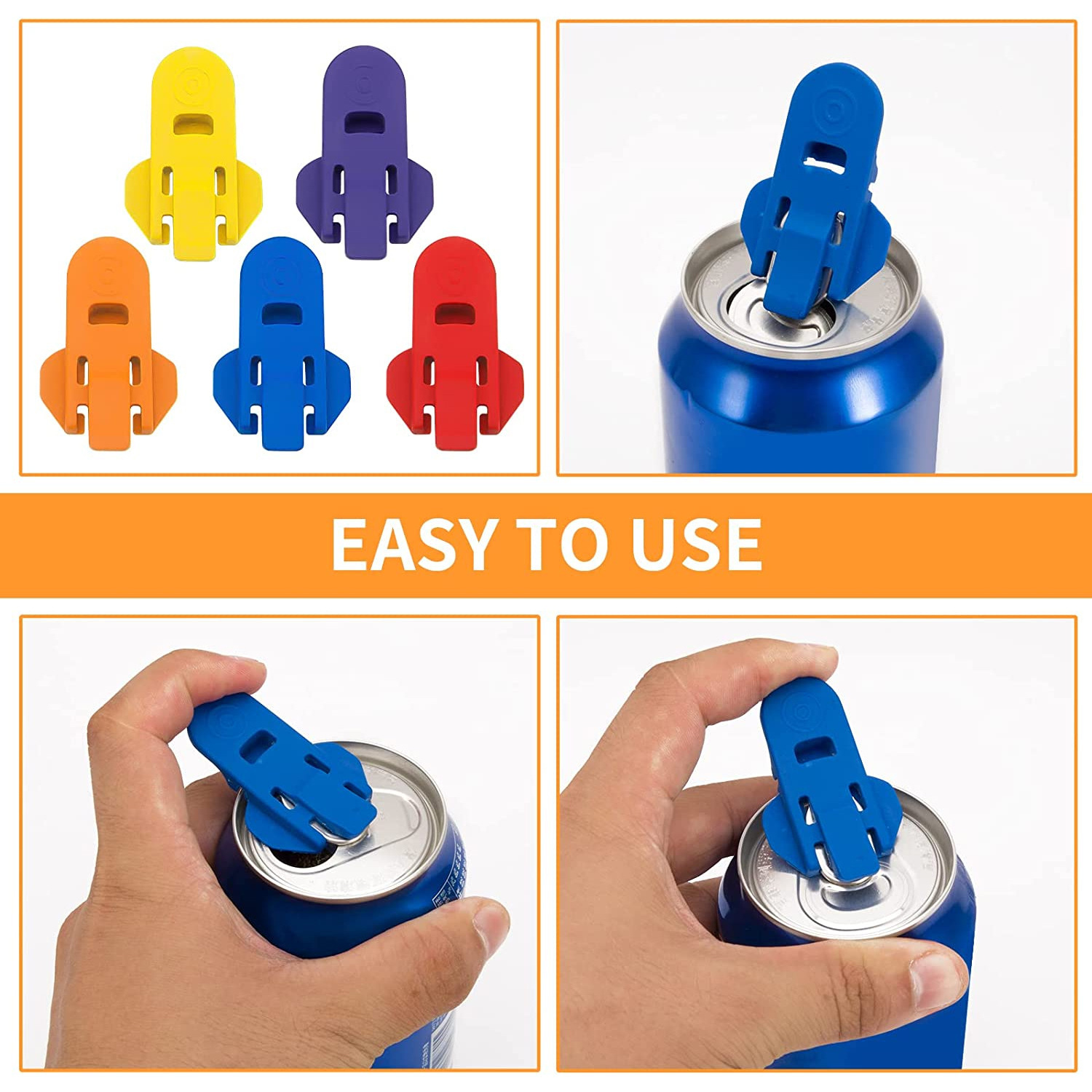 Handheld Beverage Bottle Opener Cross-Border Easy Can Opener Beer and Cola Simple Sealing Dust-Proof Can Opener
