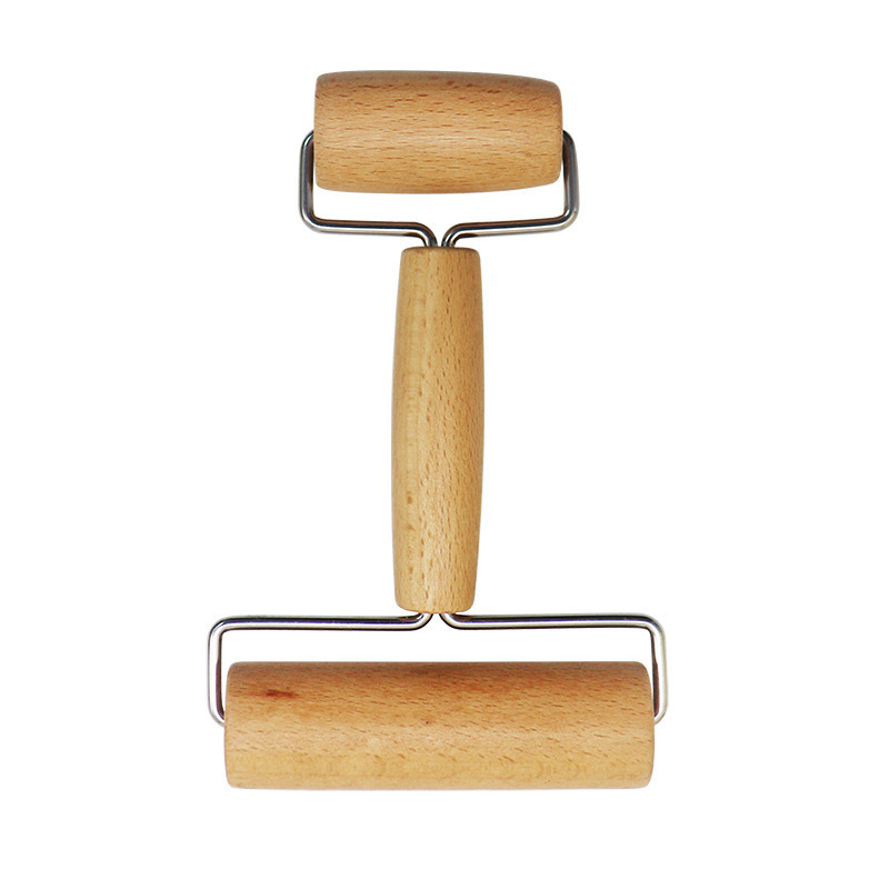 Double-headed roller rolling pin solid wood rolling pin household rolling pin handheld rolling pin baking kitchen gadget