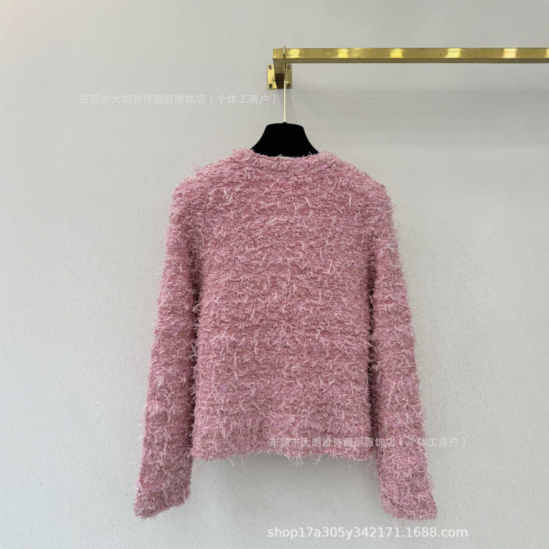 2024 Autumn/Winter Socialite Style Light Luxury Metal Buckle Gentle Age-Reducing Short Slim Fit Chanel-Inspired Jacket