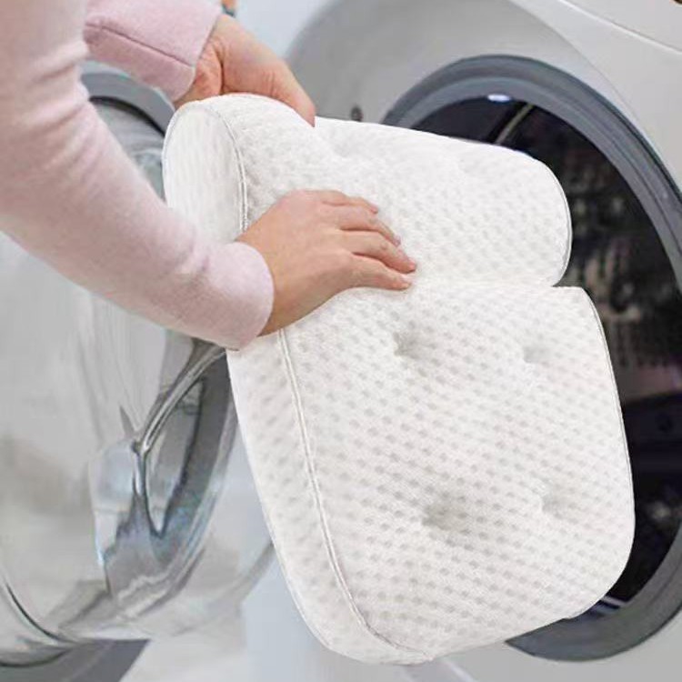 Подушка для ванны с присосками, противоскользящий коврик, 3 в 1, домашний аксессуар, подушка для шампуня, сетчатая, стирается в машине