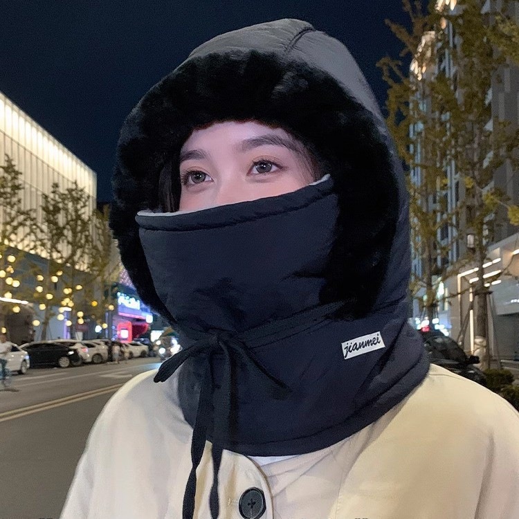 Lei Feng Hat for Men and Women, Winter Outdoor Cycling Electric Vehicle Cold-Proof Windproof Cotton Hat, Northeast Fleece Thick Ski Mask