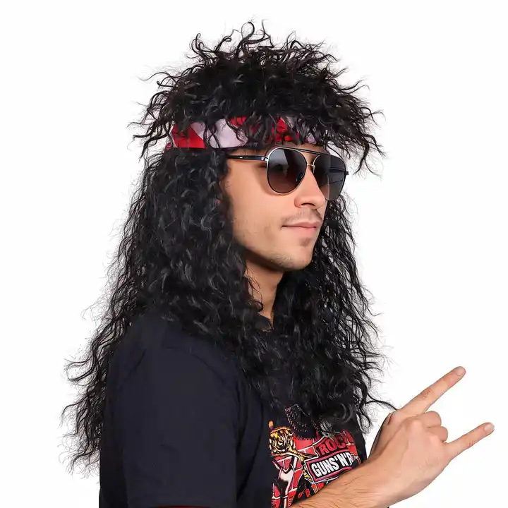 Spot 80S rocker wig European and American Halloween Rock Music Party Wig Headgear Unisex