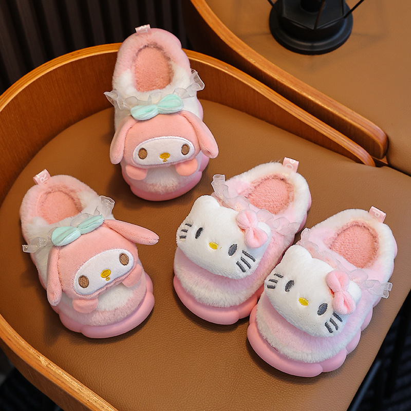 New Autumn and Winter Children's Cotton Slippers Boys and Girls Indoor Cute Cartoon Girls Slippers Baby Cotton Slippers