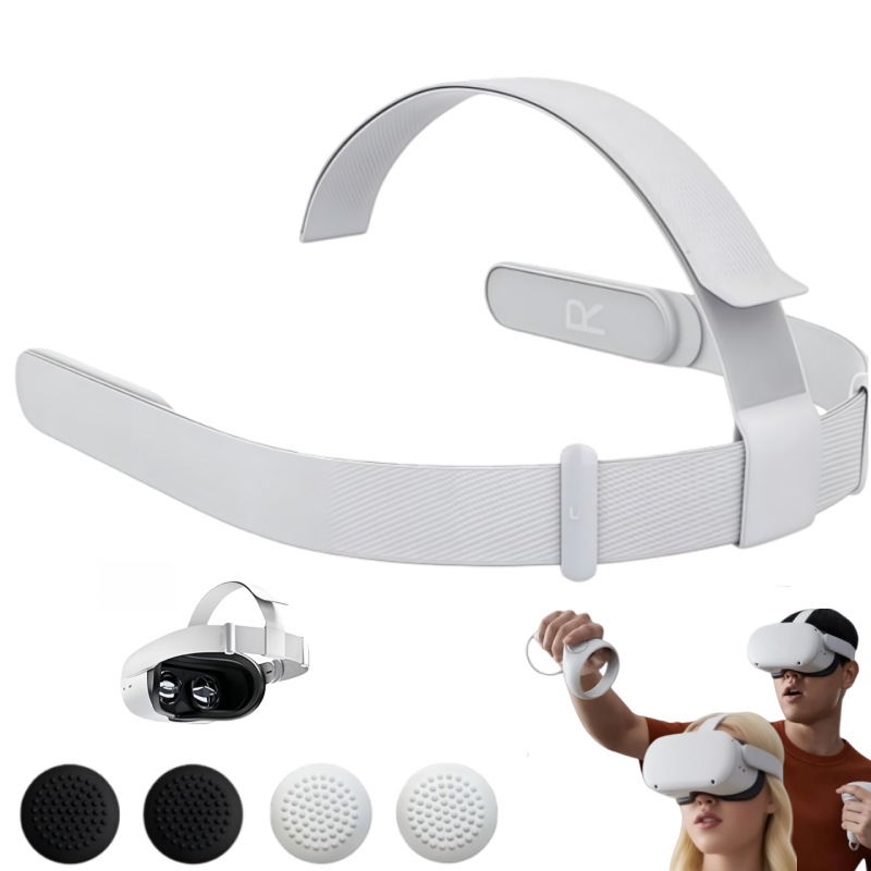 Cross-Border Oculus/Meta Quest2 Head Strap Adjustable Replacement Head-Mounted Vr Handle Rocker Cap Set