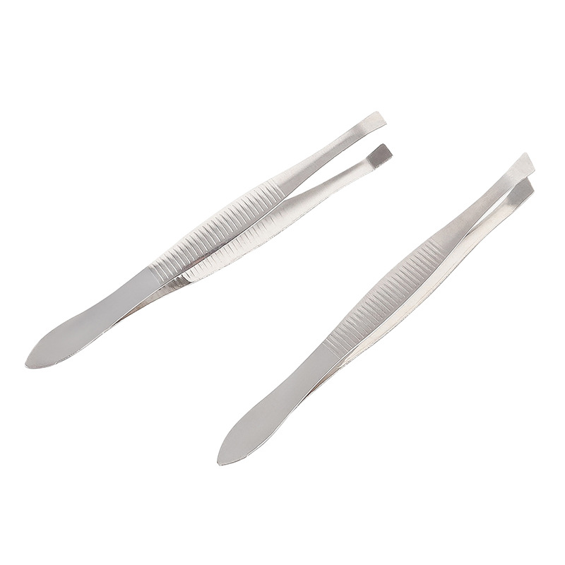 Beveled Stainless Steel Eyebrow Clip Beauty Tool Eyebrow Trimming Clip Eyebrow Plucking Tweezers Hair Plucking Clip Small Gift