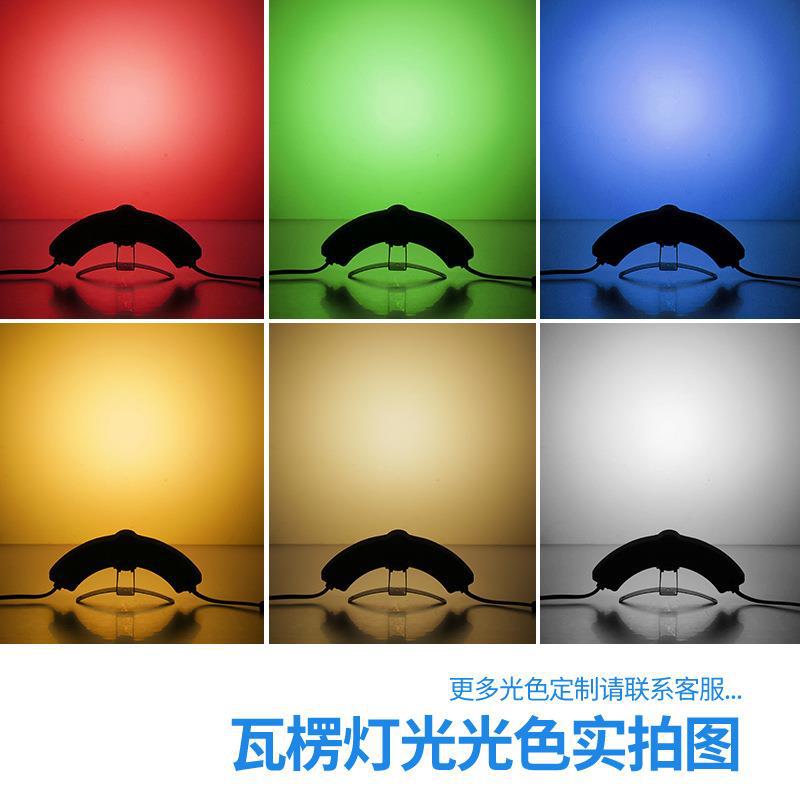 LED corrugated light 3W6W outdoor waterproof ancient building tile light engineering brightening Pavilion temple roof moon light