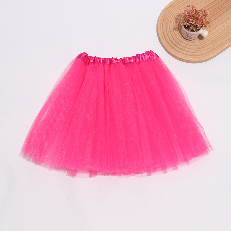 Factory cross-border adult dance performance tutu skirt three-layer mesh plus one layer of colored cloth tutu skirt dance group