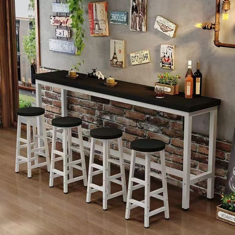 Bar Table Thickened Balcony Narrow Table Home High Table Wall Partition Milk Tea Shop Bar Simple Long Table and Stools
